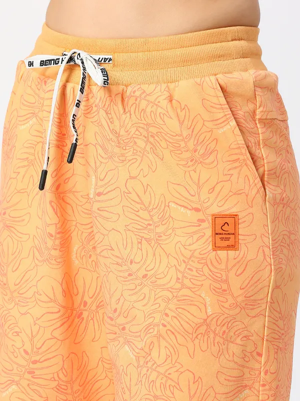 Being Human Women Drop Crotch Loose Fit Joggers-Amber Yellow